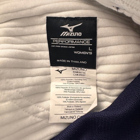 Mizuno Softball Belted Pant Women SZ L Navy Blue Elastic Bottom Reinforced Knee - Picture 13 of 16